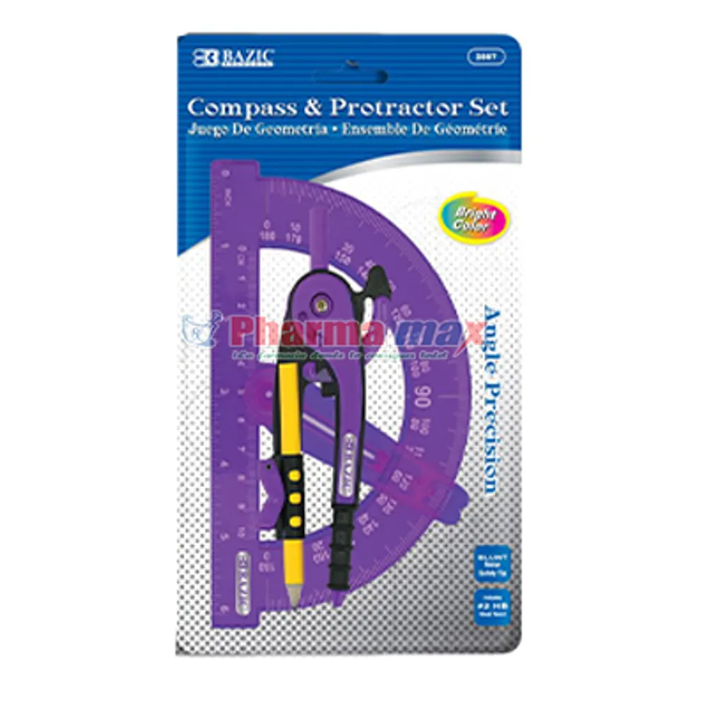 Bazic Compass & Protractor Set