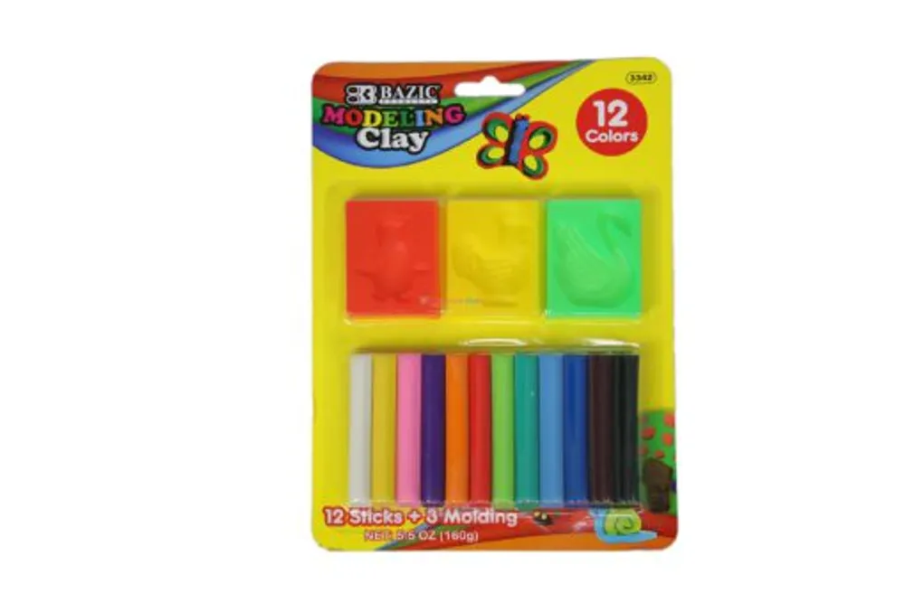 Bazic Modeling Clay 12 Colors + Molding