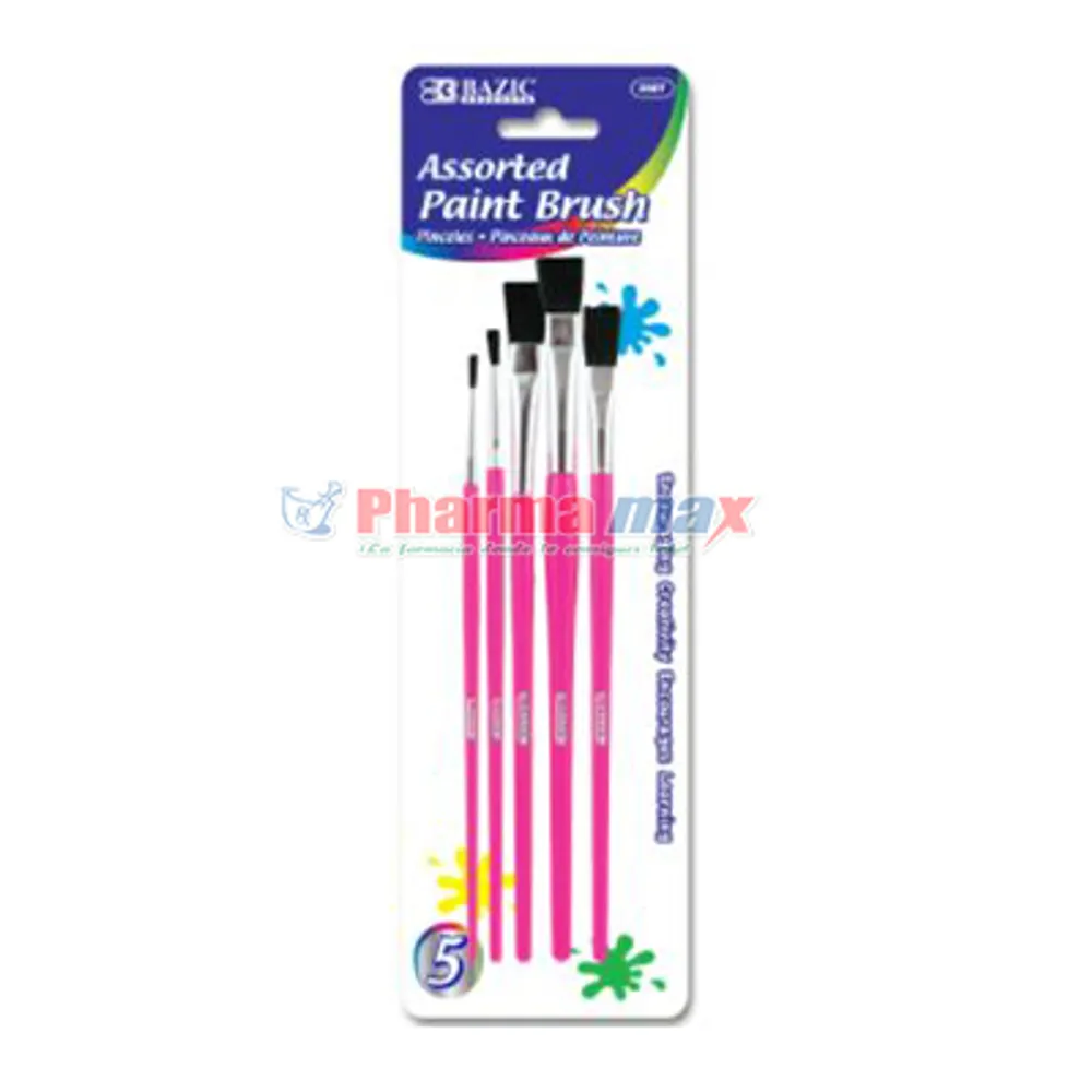 BAZIC ASST PAINT BRUSH 5pcs