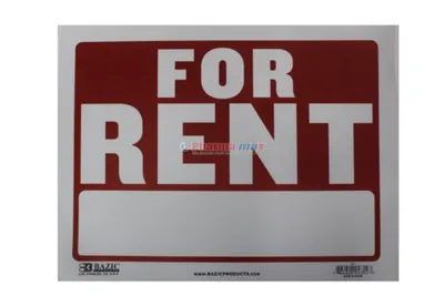 Bazic Plastic Sign For Rent