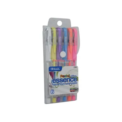 Bazic Gel Pen Essential Pastel 6pk