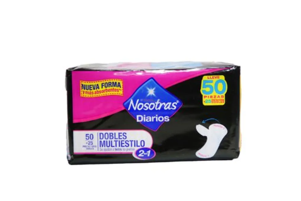 Nosotras Diarios Daily Liners 2in1 Double Protectors 25pads