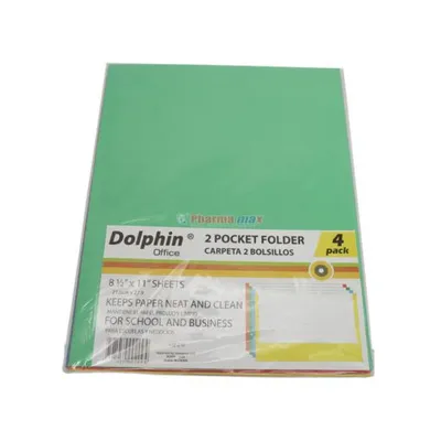 DOLPHIN 2 POCKET FOLDER 4pk