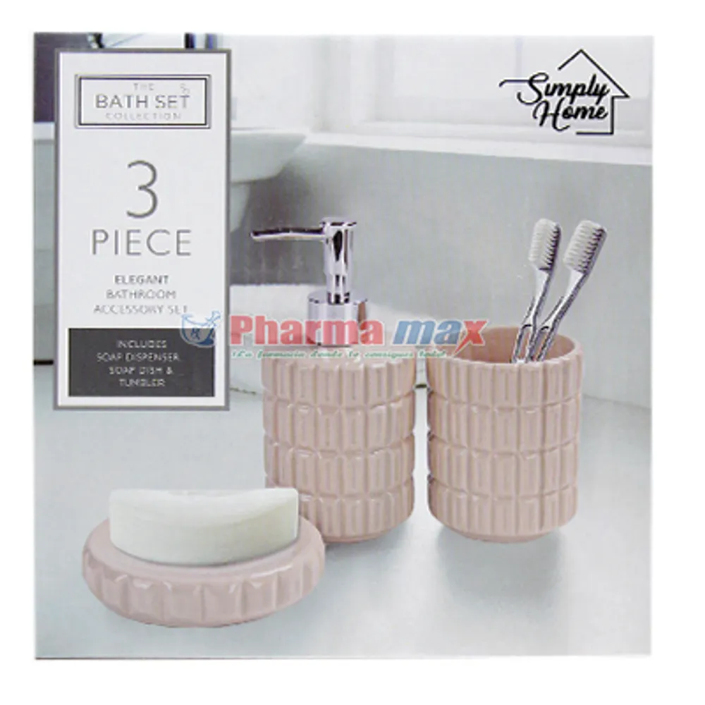 Simply Home Elegant Bathroom Accessory Set 3pcs #47771