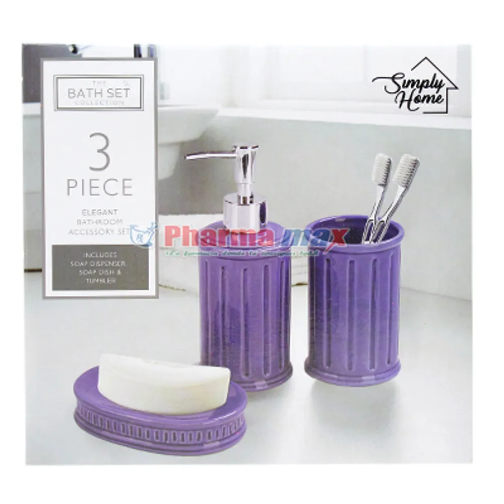 Simply Home Elegant Bathroom Accessory Set 3pcs #47774