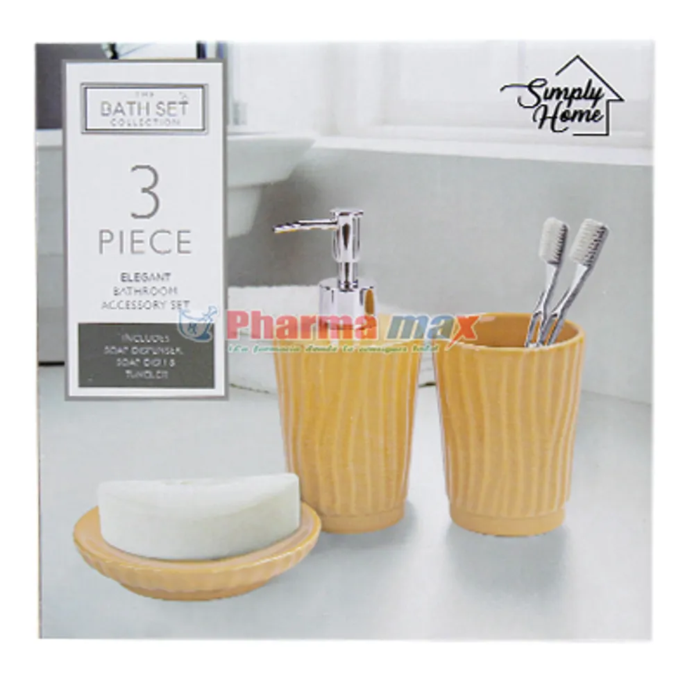 Simply Home Elegant Bathroom Accessory Set 3pcs #47781