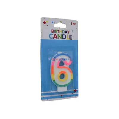 Birthday Candle #6 1pc