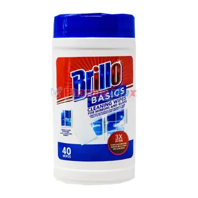 Brillo Mirror & Glass Cleaner 40 Wipes