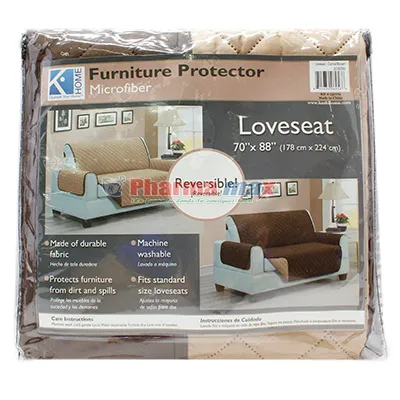 K Home Loveseat  Protector Camel Brown