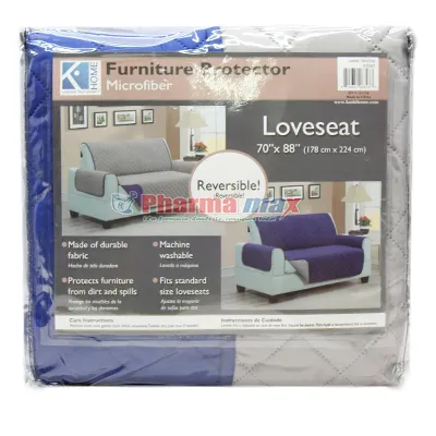 K Home Loveseat  Protector Navy Gray