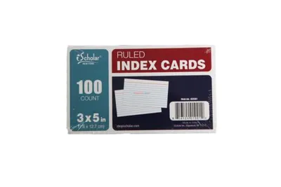 ISCHOLAR INDEX CARD 3×5 100ct