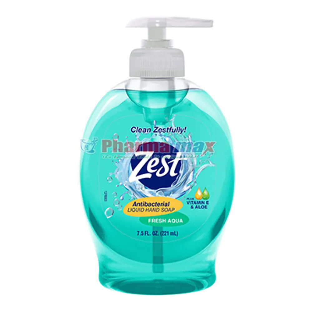 Zest Handsoap Antibacterial Fresh Aqua 7.5oz