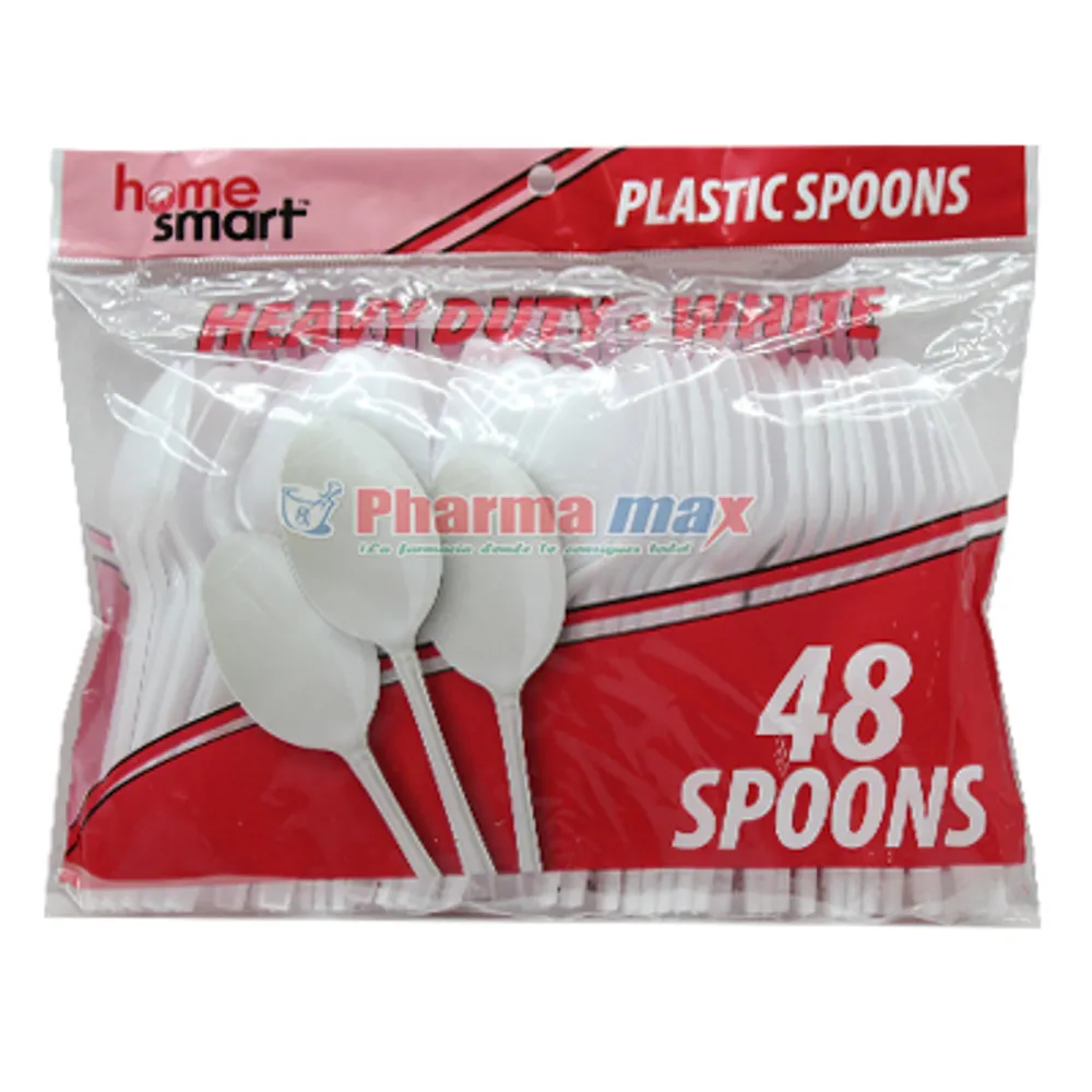 Home Smart Heavy Plastic Spoon 48ct