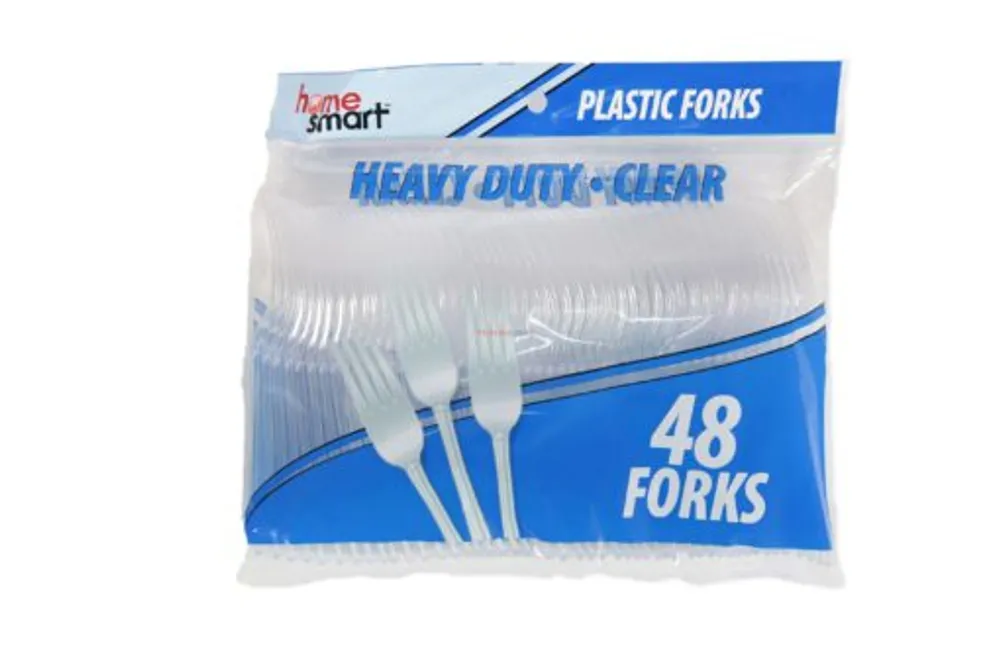 Home Smart Heavy Duty Clear Forks 48ct