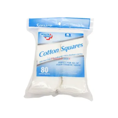 Health Smart Cotton Squares 80ct