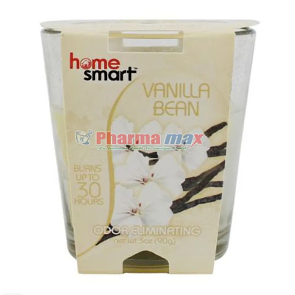 Home Smart Scented Candle Vanilla Bean 3oz