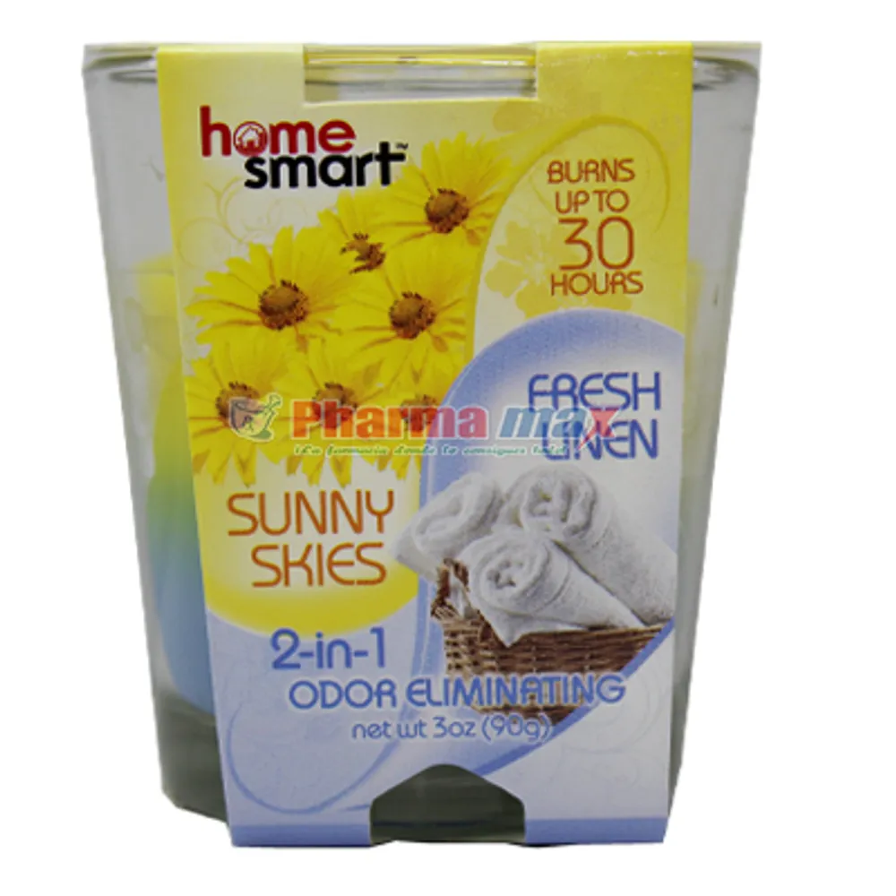 Home Smart Scented Candle 2in1 Sun Fresh 3oz