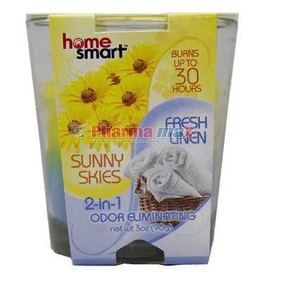 Home Smart Scented Candle 2in1 Sun Fresh 3oz