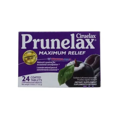 Prunelax Ciruelax Maximum Relief 24 Tablets