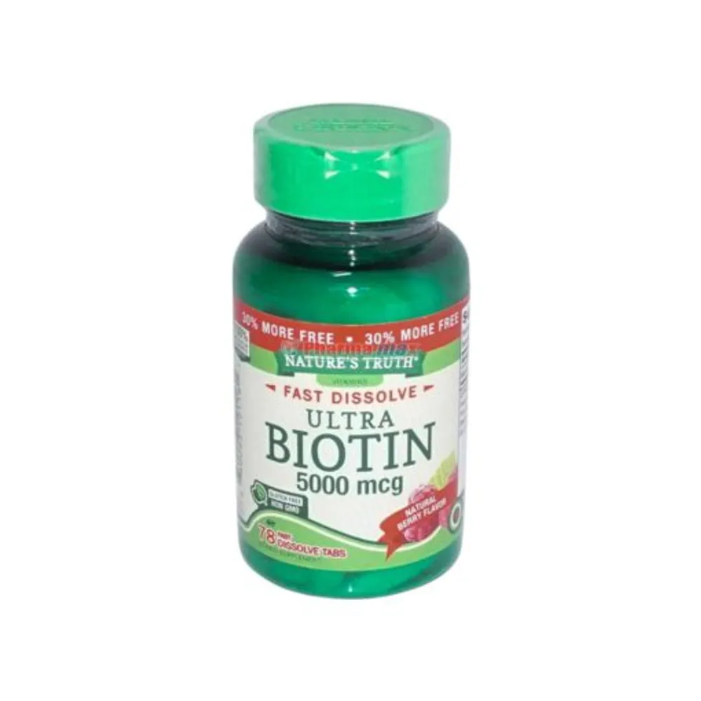 Natures Truth Ultra Biotin 5,000mcg 78 Dissolve Tablets