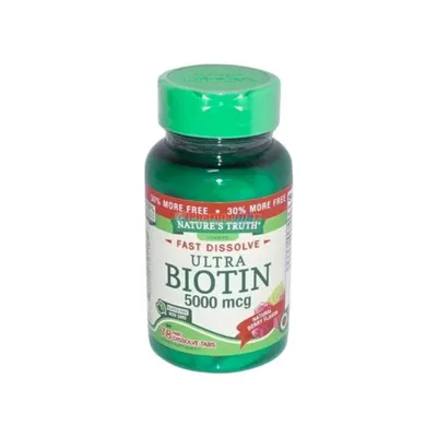 Natures Truth Ultra Biotin 5,000mcg 78 Dissolve Tablets