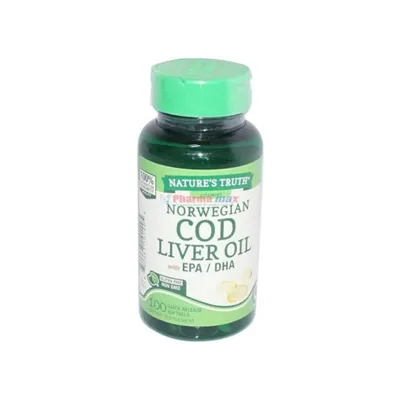 Natures Truth COD Liver Oil with EPA/DHA 100 Softgels