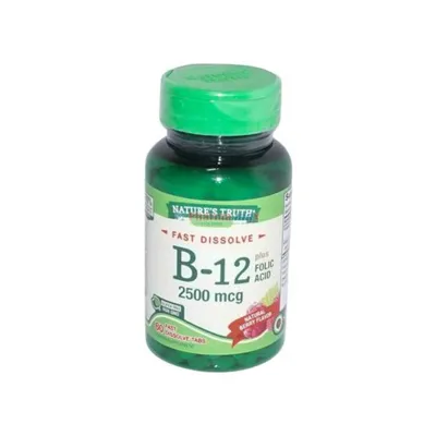 Natures Truth B-12 Plus Folic Acid 2,500mcg 60 Dissolve Tablets