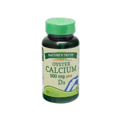 Natures Truth Oyster Calcium 500mg D3 60 Caplets