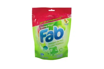 Fab Detergent Gel Pods Spring Magic 10 Caps