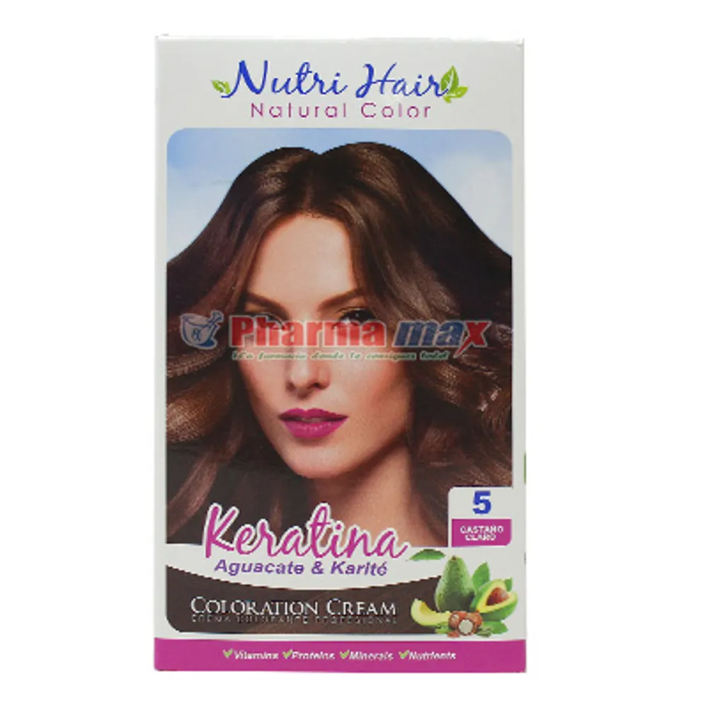 Nutri Hair Keratina Coloration Cream Castano Claro 5