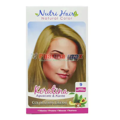 Nutri Hair Keratina Coloration Cream Rubio Muy Claro 9