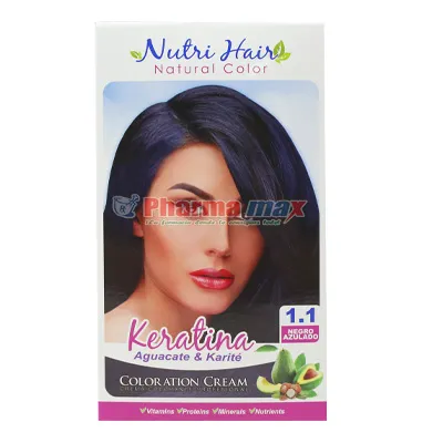 Nutri Hair Keratina Coloration Cream Negro Azulado 1.1