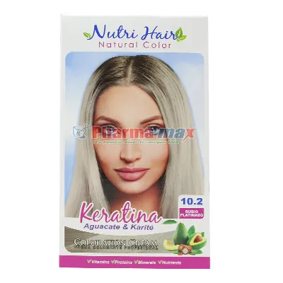 Nutri Hair Keratina Coloration Cream Rubio Platinado 10.2