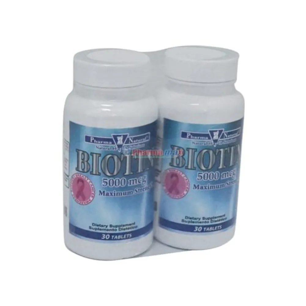 Pharma Natural Biotin 5,000mcg 2/30 Tablets