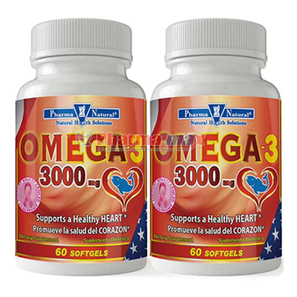 Pharma Natural Omega-3 3000mg 2-60 Softgels