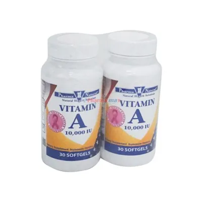Pharma Natural Vitamin A 10,000IU 2/30 Softgels