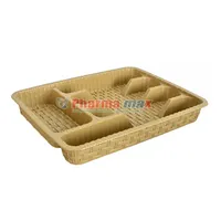 VIOLET RATTAN CUTLERY TRAY