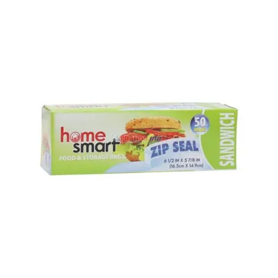 Home Smart Sandwich Zip Bags 50ct