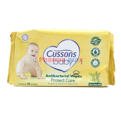 Cussons Baby Antibacterial Wipes 50Ct