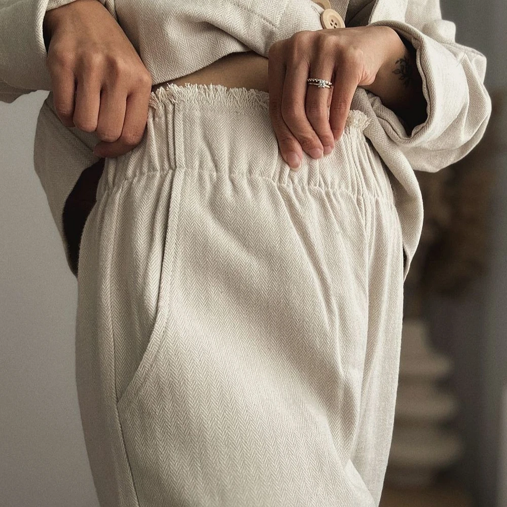 Herringbone Cargo Pants