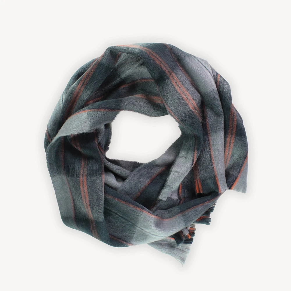 Alpaca Seamless Plaid Scarf