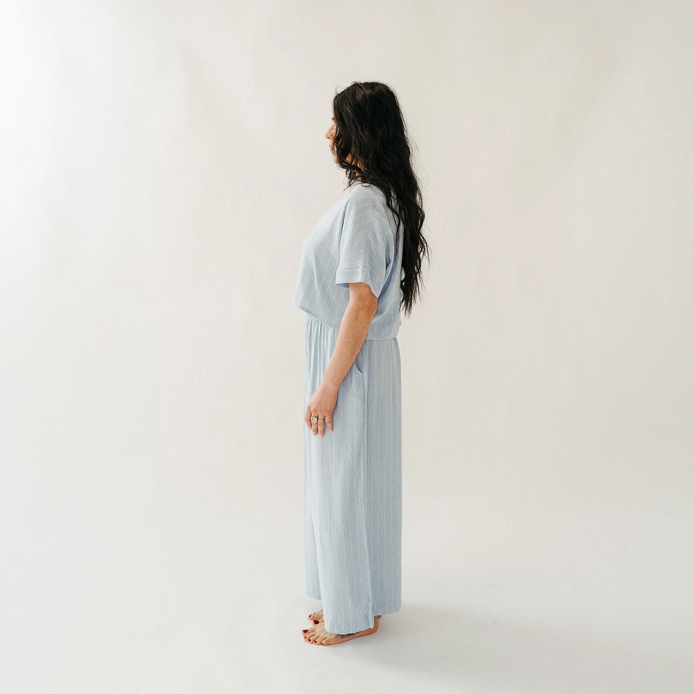 Blue Blend Palazzo Pants