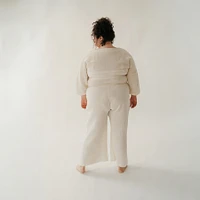 Crinkle Drawstring Palazzo Pants Plus