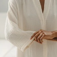 Crinkle Shirt Dress