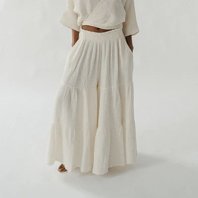 Crinkle Skirt Pants