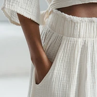 Crinkle Skirt Pants