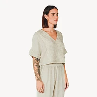 Crinkle Crop Top