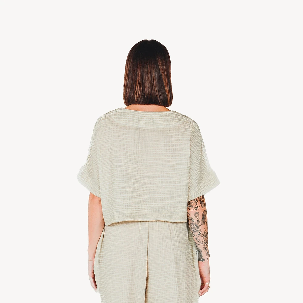 Crinkle Crop Top