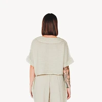 Crinkle Crop Top