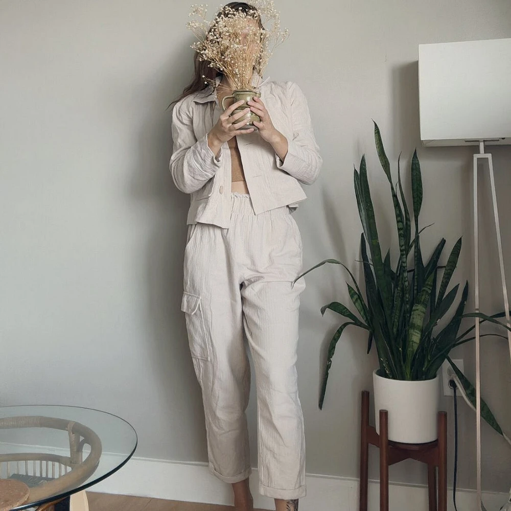 Herringbone Cargo Pants